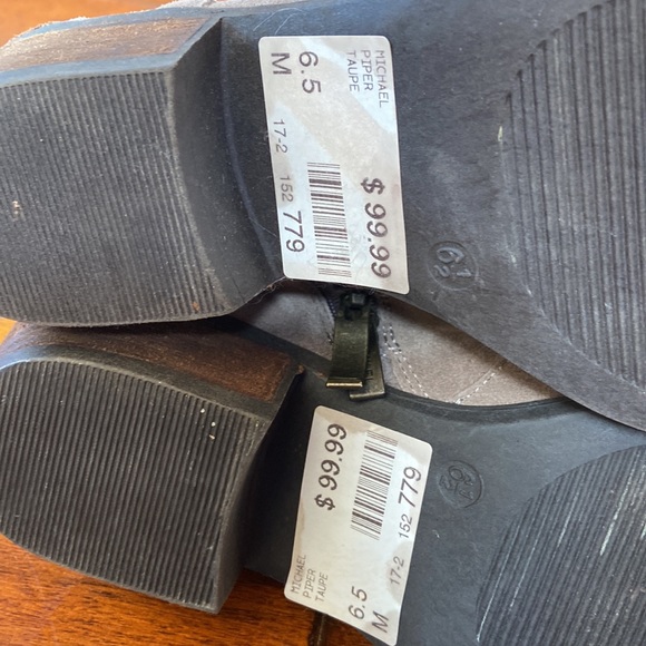 NWOB MICHAEL BY MICHAEL SHANNON TAUPE BOOTIES SIZE 6.5 - Picture 5 of 6